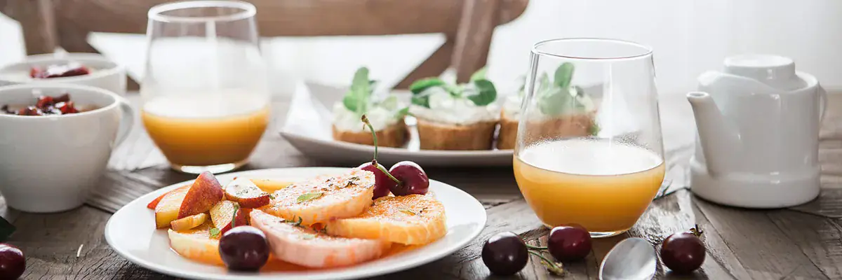 Reichhaltiges Frühstücksbuffet im Hotel bei Braunschweig
